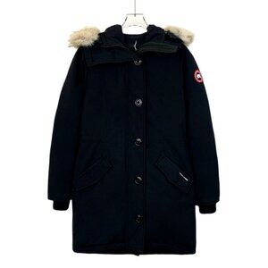 Canada Goose Womens Parka Coat With Fur Hood Black S/P